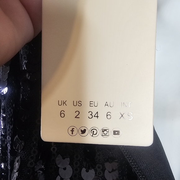 Club L London wrap front sequin skater dress in black | Size 2 (XS) - Picture 12 of 14